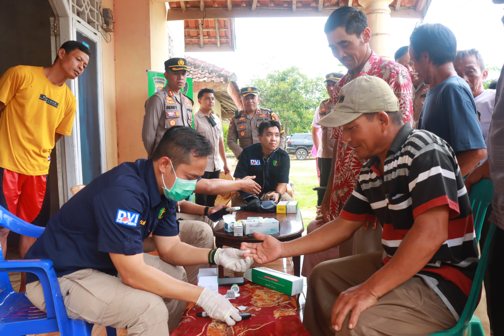 Si Dokkes Polres Lampung Timur Gelar Pemeriksaan Kesehatan untuk Anggota Gapoktan di Way Bungur