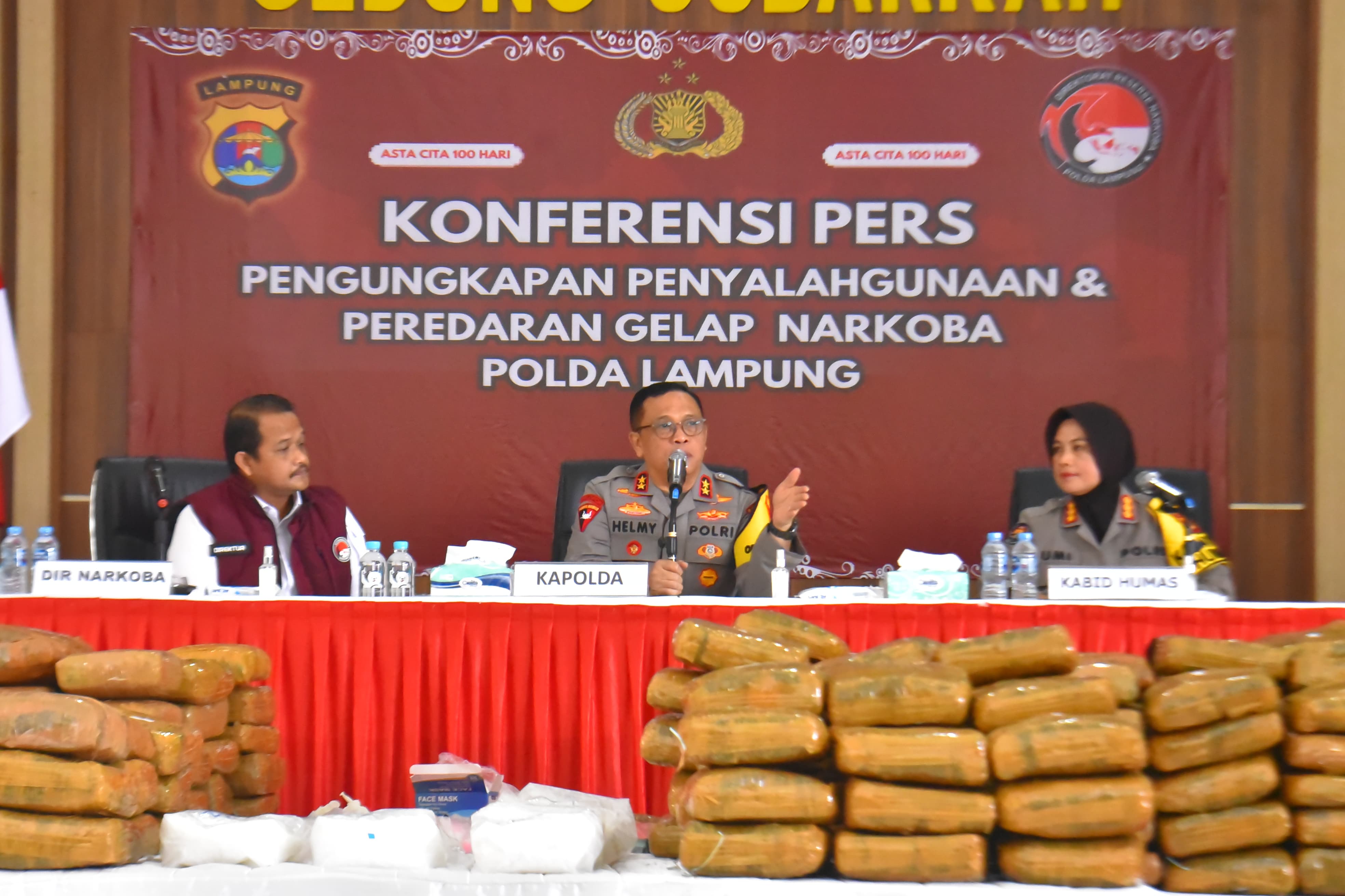 Sebulan Terakhir, Polda Lampung Sikat Peredaran Narkotika Rp14,7 Miliar